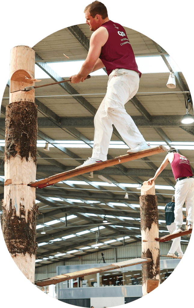 Woodchop Competition at Melbourne Royal Show